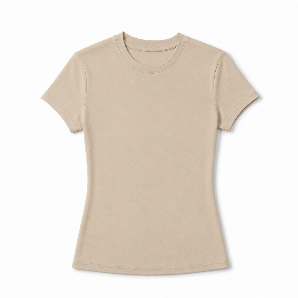 Basic-tee para mujer - Manga corta, entallada y estilo casual versátil