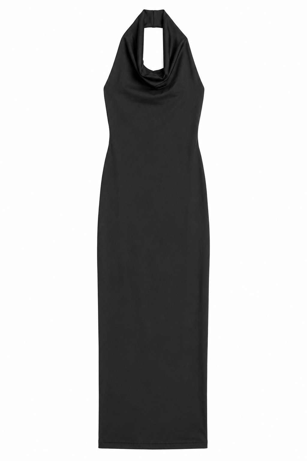 Vestdo largo para mujer - Escote halter holgado, corte entallado y estilo elegante en tendencia