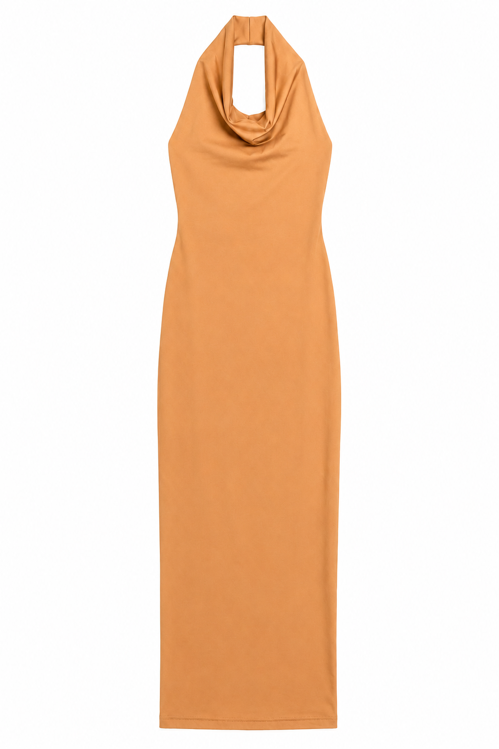 Vestdo largo para mujer - Escote halter holgado, corte entallado y estilo elegante en tendencia