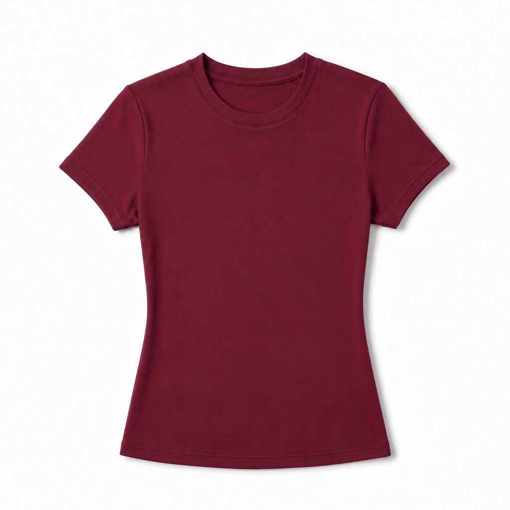 Basic-tee para mujer - Manga corta, entallada y estilo casual versátil