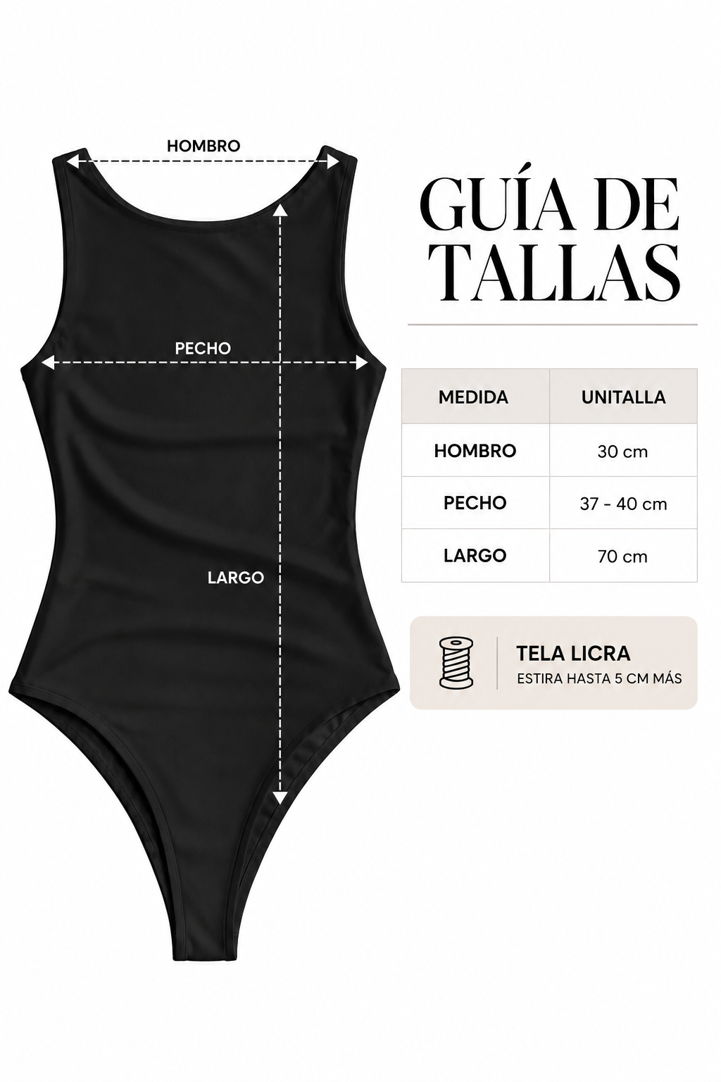 Pantibusa básica para mujer - Cuello redondo, sin mangas y corte entallado en tendencia