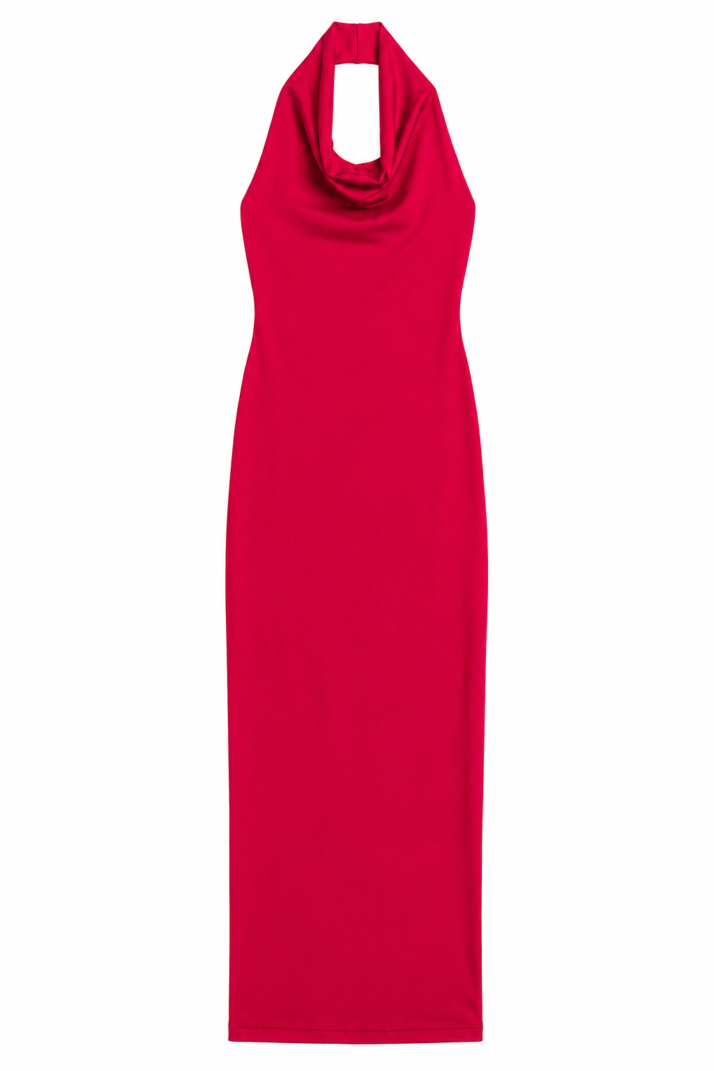 Vestdo largo para mujer - Escote halter holgado, corte entallado y estilo elegante en tendencia