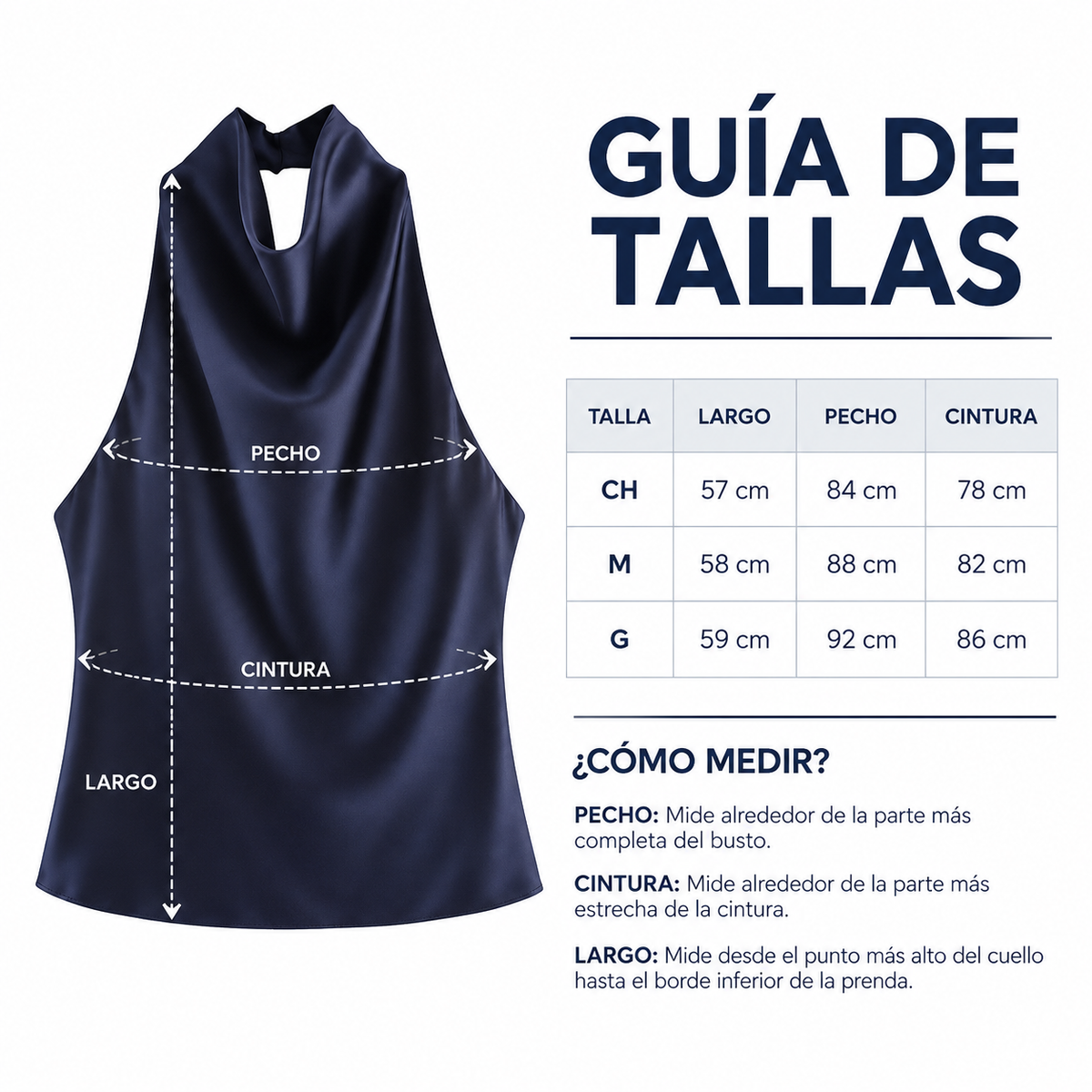Blusa satinada para mujer - Escote holgado, espalda halter y estilo elegante en tendencia