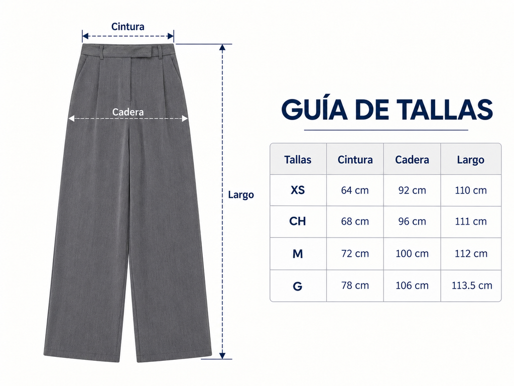 Pantalón de vestir para mujer - Pierna ancha, tiro alto y estilo elegante en tendencia