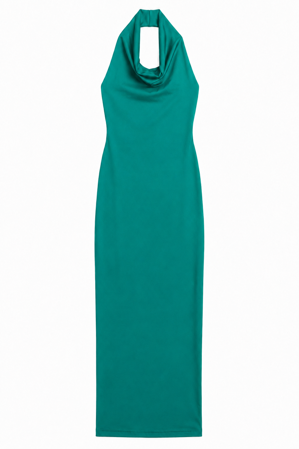 Vestdo largo para mujer - Escote halter holgado, corte entallado y estilo elegante en tendencia