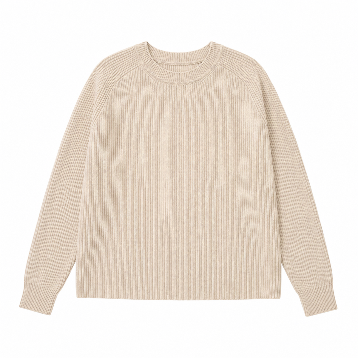Suéter tejido suave de cuello redondo para mujer -Manga larga y estilo casual en tendencia