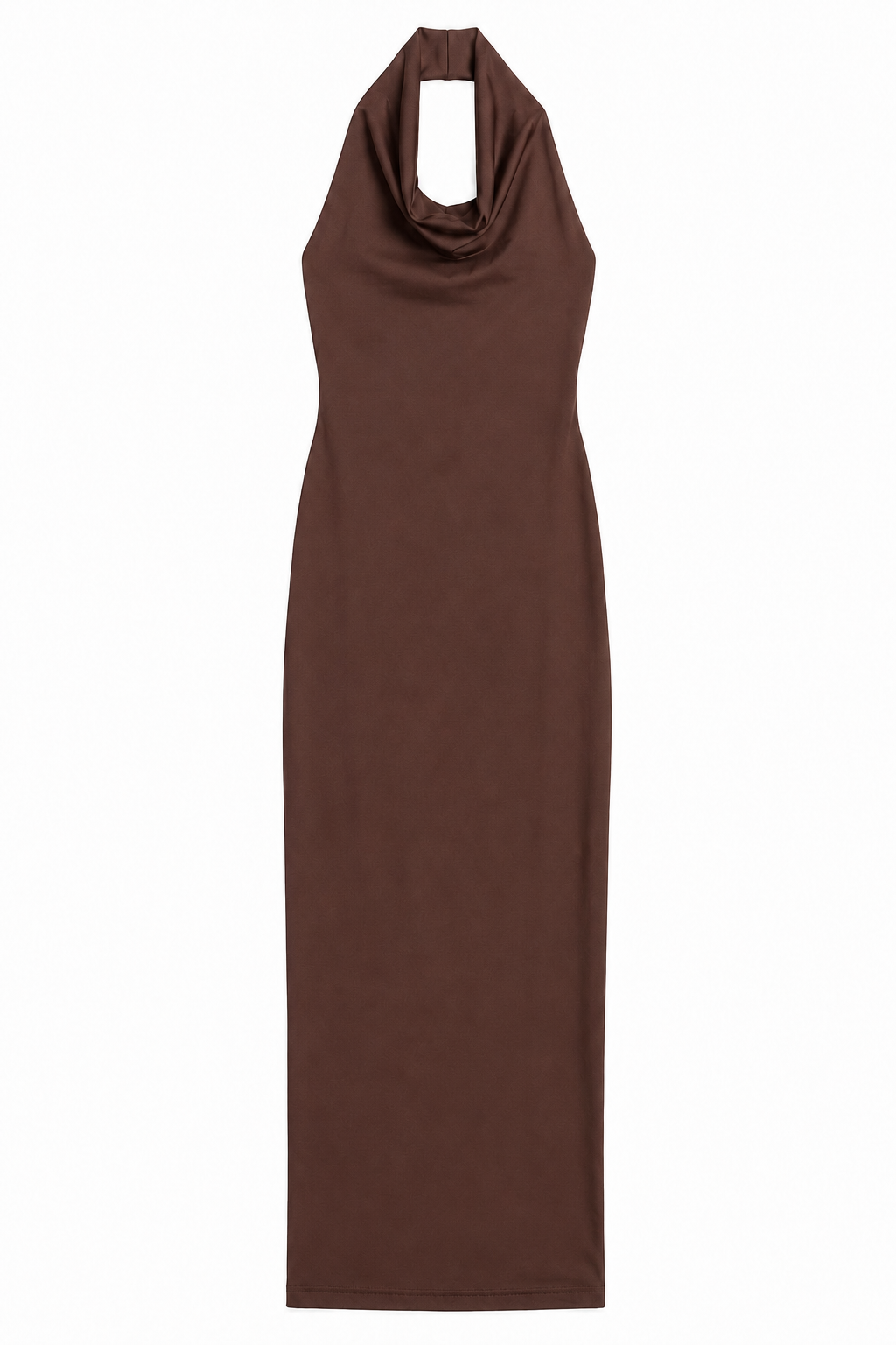 Vestdo largo para mujer - Escote halter holgado, corte entallado y estilo elegante en tendencia