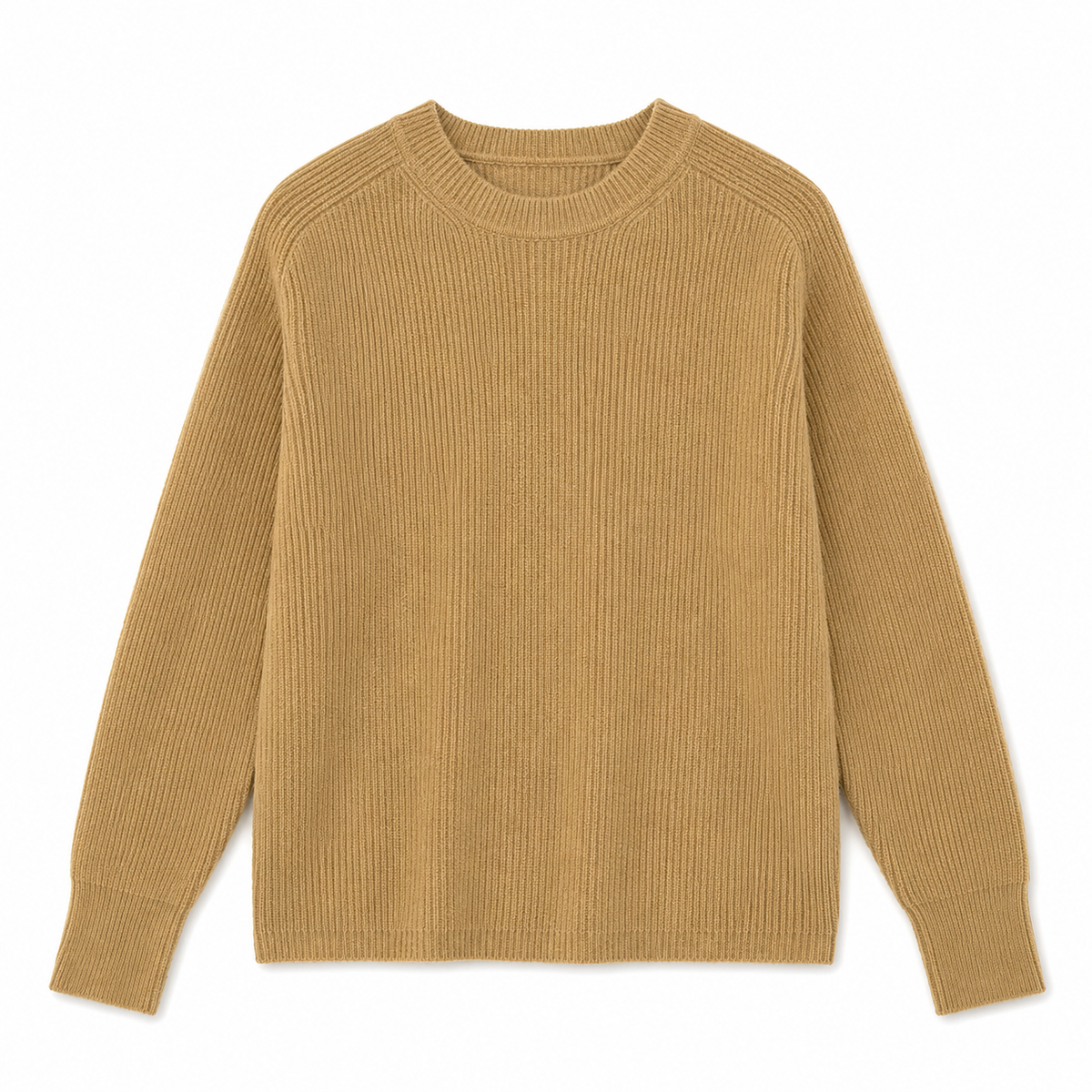 Suéter tejido suave de cuello redondo para mujer -Manga larga y estilo casual en tendencia