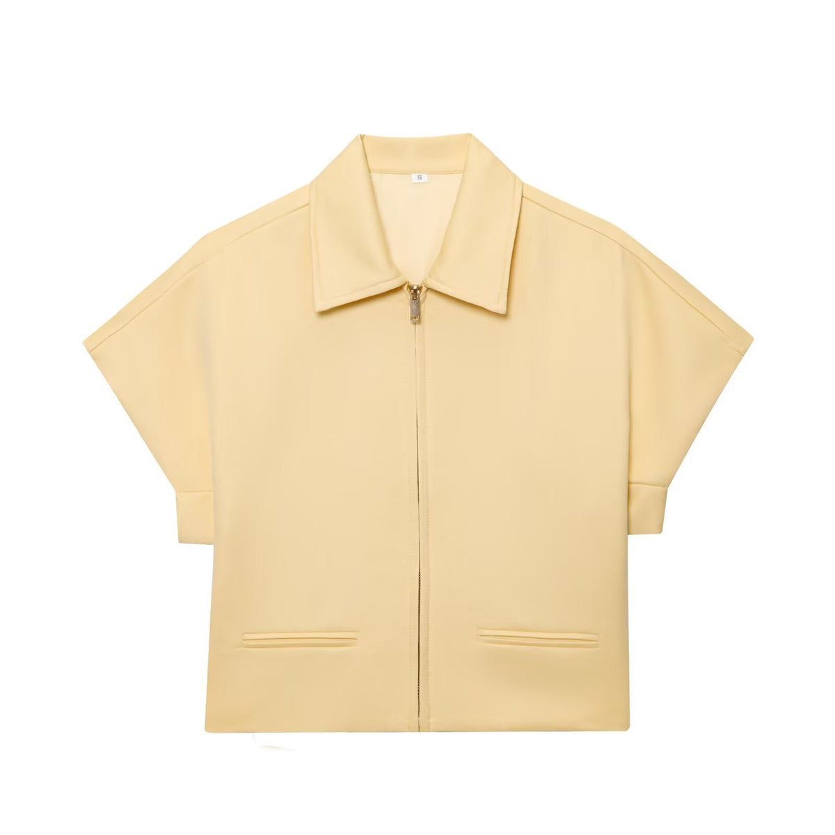 Blusa camisera para mujer -Manga corta, cierre frontal y corte relajado en tendencia