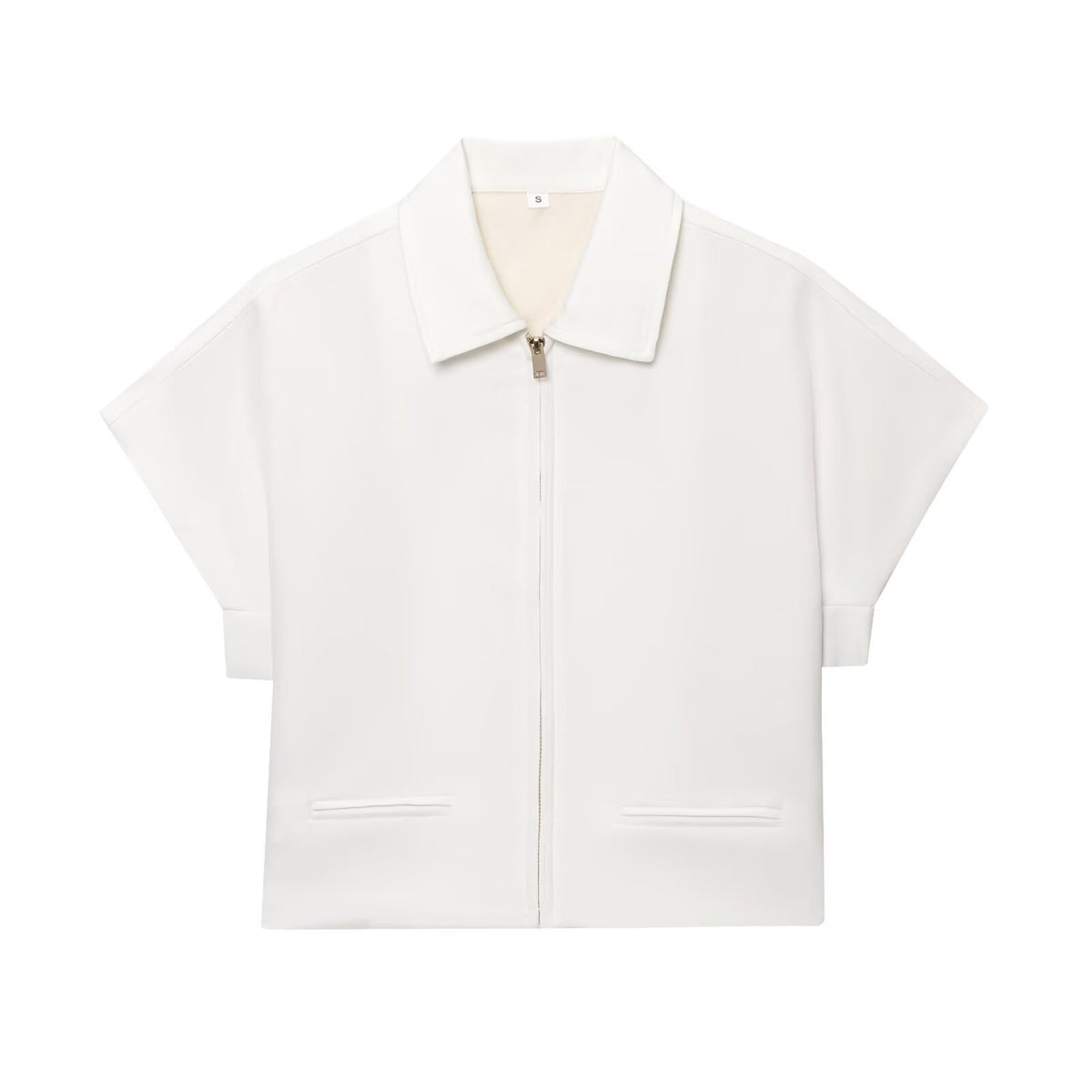 Blusa camisera para mujer -Manga corta, cierre frontal y corte relajado en tendencia