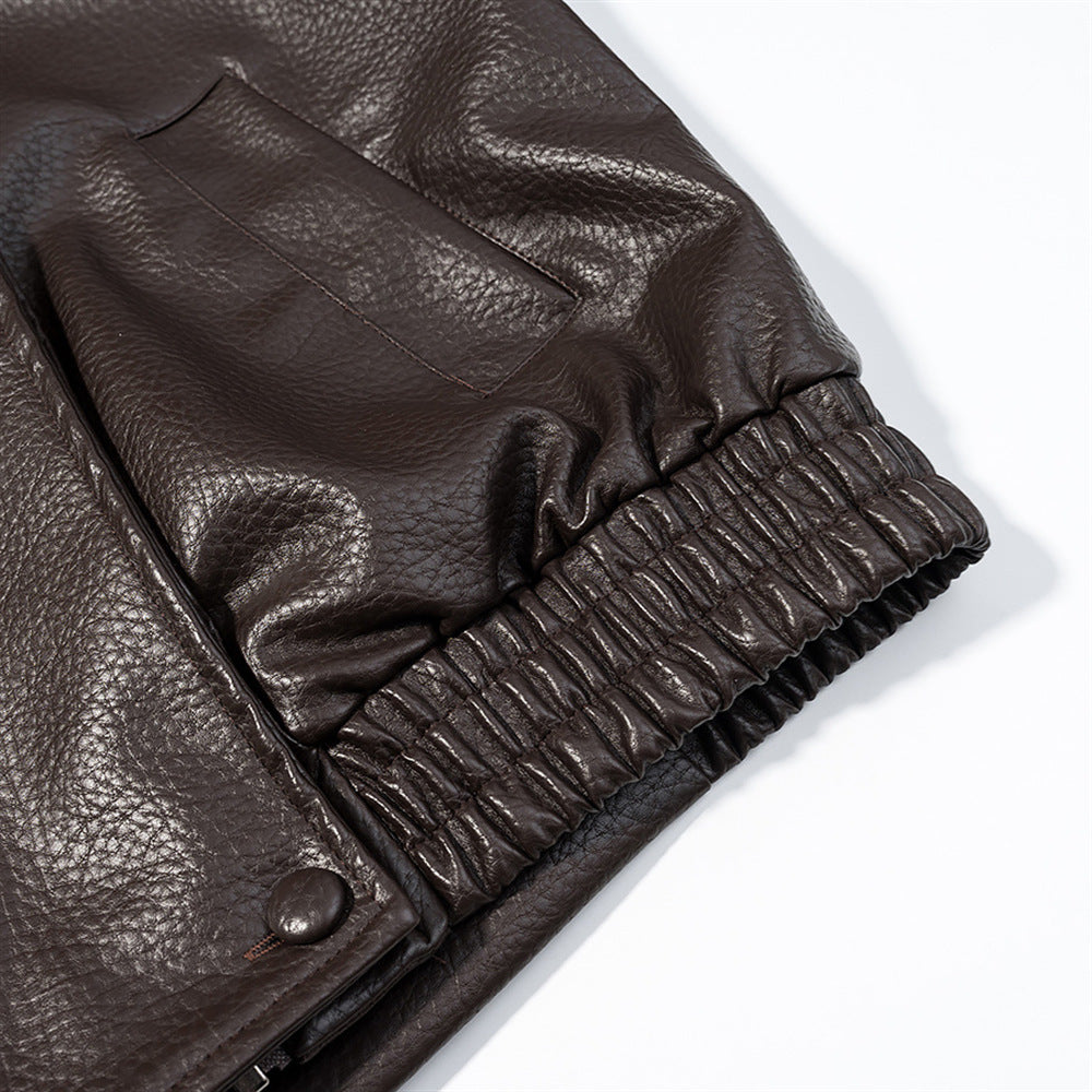 Chamarra de vinipiel para mujer - Corte oversized, cuello alto y estilo urbano en tendencia