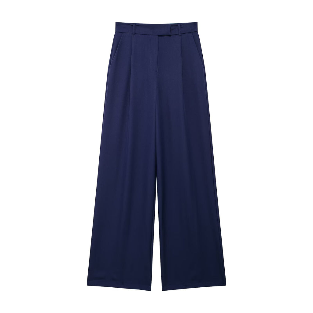Pantalón de vestir para mujer - Pierna ancha, tiro alto y estilo elegante en tendencia