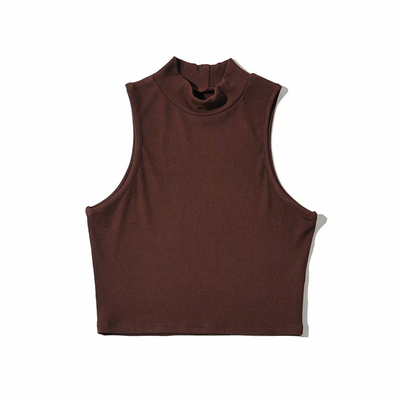 Blusa croptop para mujer - Sin mangas, entallada y en tendencia