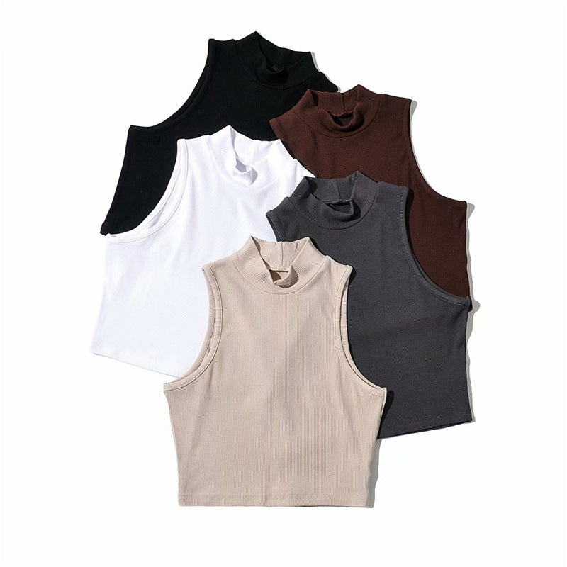 Blusa croptop para mujer - Sin mangas, entallada y en tendencia