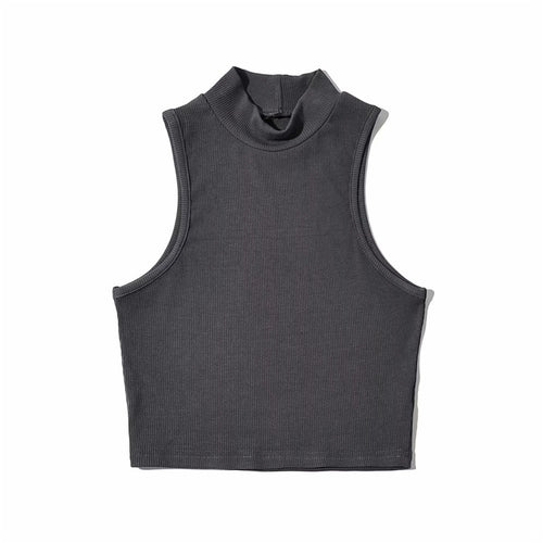 Blusa croptop para mujer - Sin mangas, entallada y en tendencia
